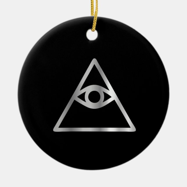 Cao dai Eye of Providence- Religious icon Ceramic Ornament (Front)