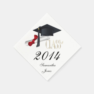 Cap and Diploma 2014 Graduate Party Napkins
