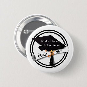 Cap and Diploma Class of 2026 Graduation 6 Cm Round Badge