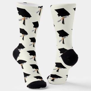 Cap and Diploma Class of 2027 Graduation Socks