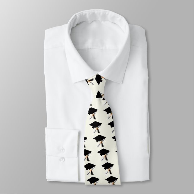 Cap and Diploma Class of 2027 Graduation Tie (Tied)