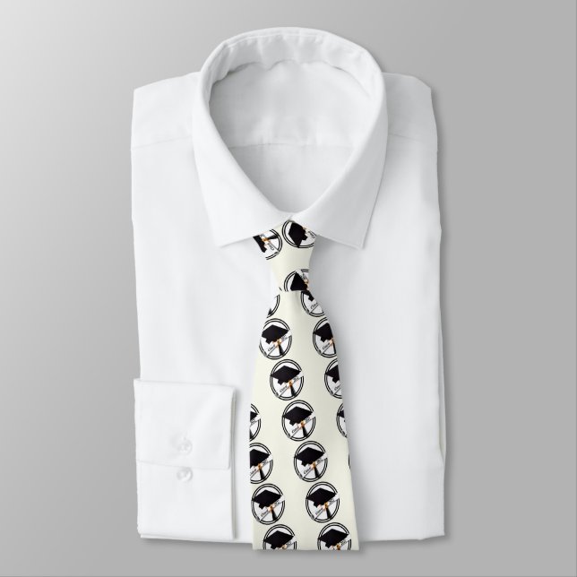 Cap and Diploma Class of 2027 Graduation Tie (Tied)