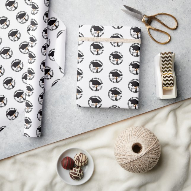 Cap and Diploma Class of 2027 Graduation Wrapping Paper (Crafts)