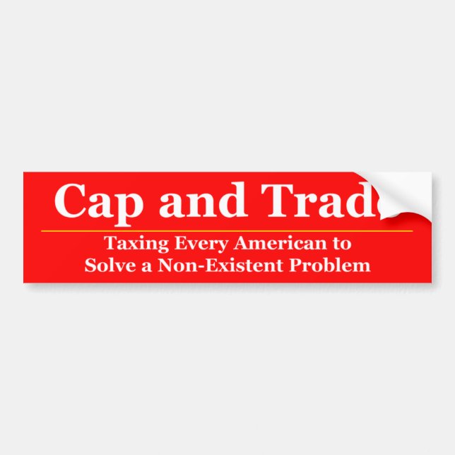 Cap and Trade 3 Bumper Sticker (Front)