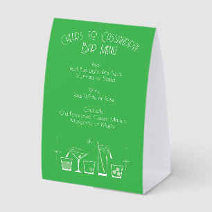 Cap Cocktail Graduation Party Green Bar Menu