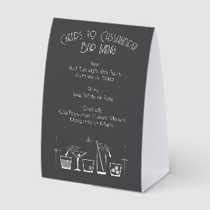 Cap Cocktail Graduation Party Grey Bar Menu