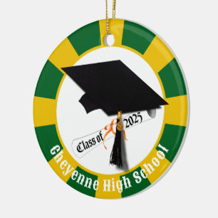 Cap Diploma Class of 2025 (Add Name) Graduation Ceramic Ornament