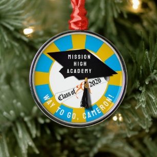 Cap Diploma Class of 2026 Graduation Metal Ornament