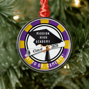 Cap Diploma Class of 2026 Graduation Metal Ornament