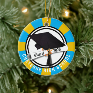 Cap Diploma Class of 2026 Photo Graduation Ceramic Ornament