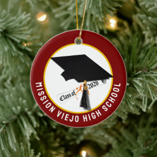 Cap Diploma Class of 2026 Photo Graduation Ceramic Ornament