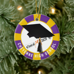 Cap Diploma Class of 2026 Photo Graduation Ceramic Ornament