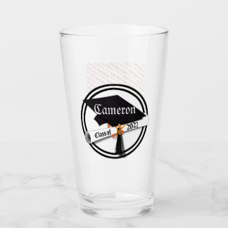 Cap Diploma Class of 2027 Photo Graduation Glass