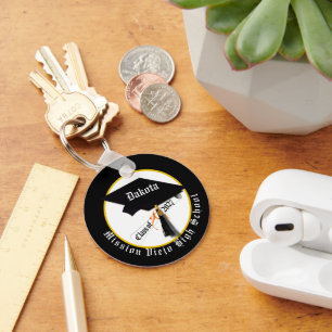 Cap Diploma Class of 2027 Photo Graduation Key Ring