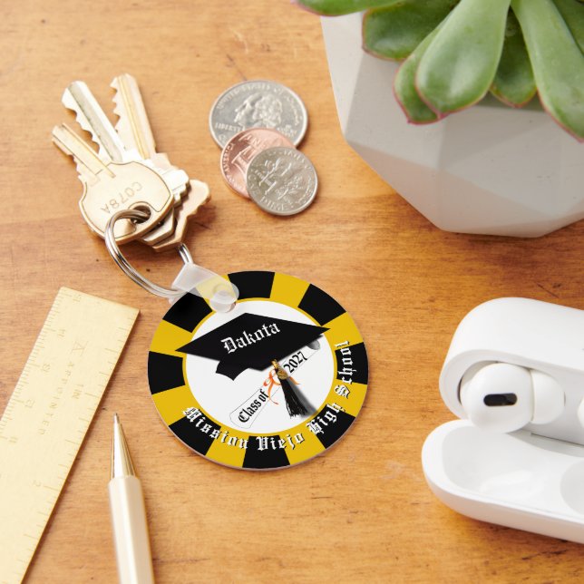Cap Diploma Class of 2027 Photo Graduation Key Ring (Desk)