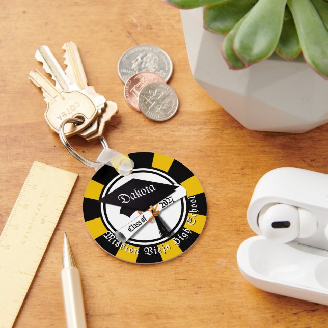 Cap Diploma Class of 2027 Photo Graduation Key Ring (Desk)