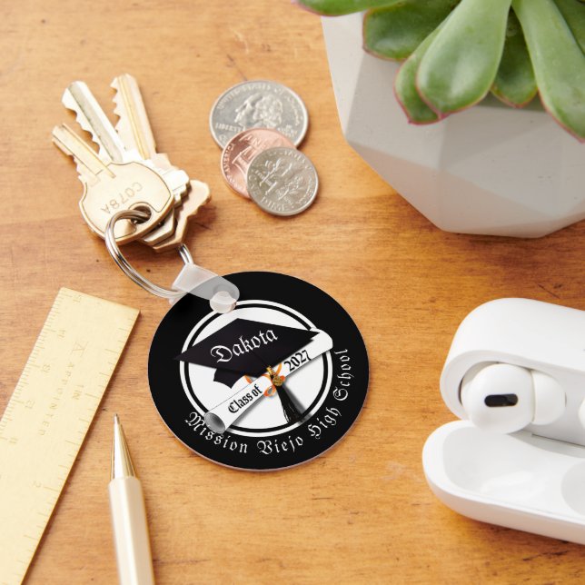 Cap Diploma Class of 2027 Photo Graduation Key Ring (Desk)