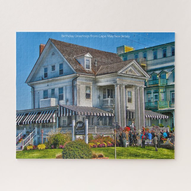 Cap May New Jersey.Christmas Greetings Jigsaw Puzz Puzzle (Horizontal)
