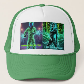 Cap neon green fantasy motivation and expression!