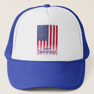 Cap - Support Democracy! message - vertical
