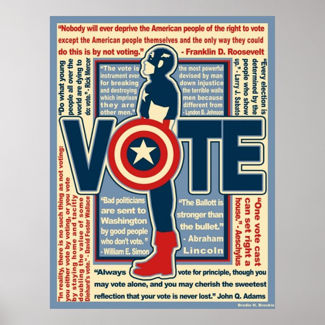 Cap wants you to vote poster (Front)