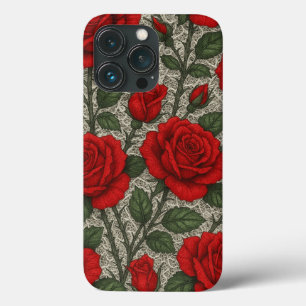 capa para celular Rosas Vermelhas artes iPhone 13 Pro Case