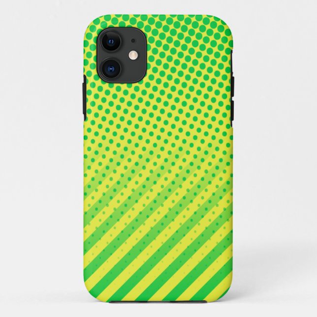 Capa Verde e Amarelo Case-Mate iPhone Case (Back)