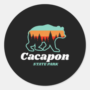 Capacon State Park West Virginia Bear Summer Classic Round Sticker
