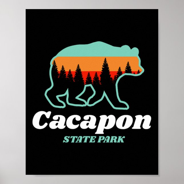 Capacon State Park West Virginia Bear Summer  Poster (Front)