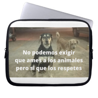 Capas para laptops respeto a los animales laptop sleeve