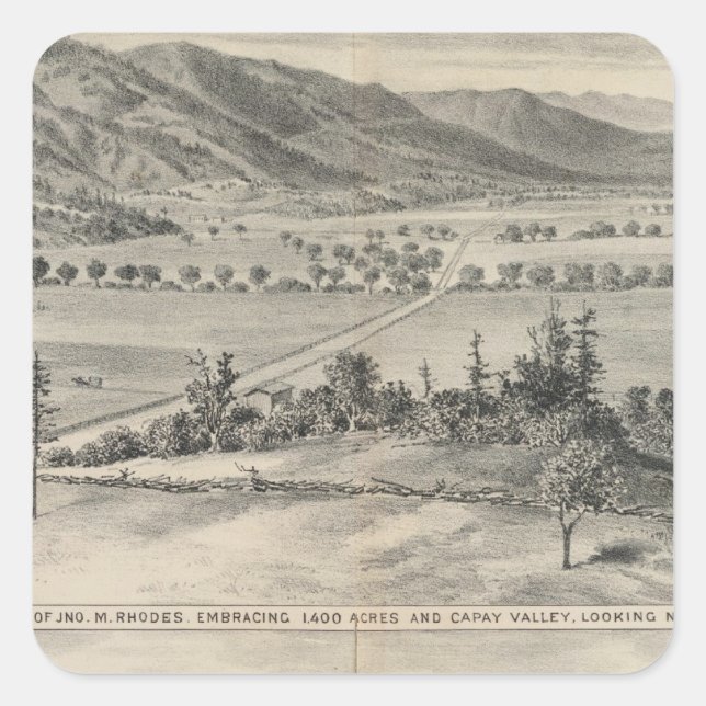Capay Valley, Harlan farm Square Sticker (Front)