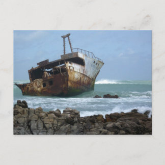 Cape Agulhas, Africa, Shipwreck Postcard