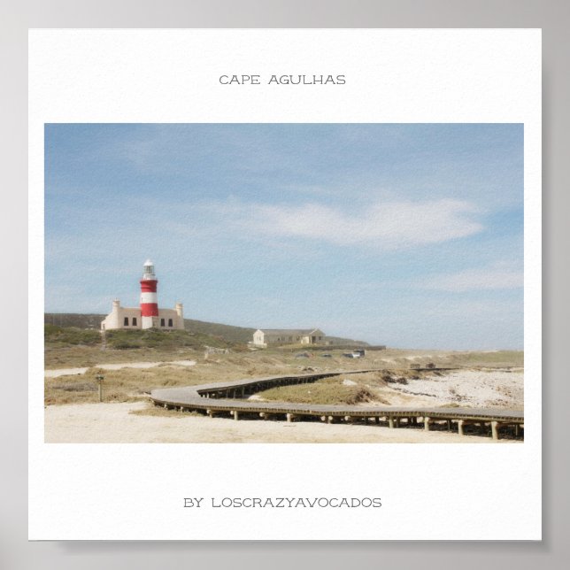 Cape Agulhas Lighthouse Nature Landscape Poster (Front)