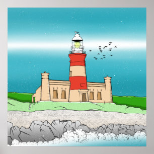 Cape Agulhas Lighthouse Poster