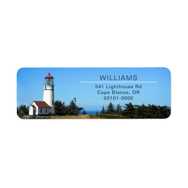Cape Blanco Lighthouse Return Address Label (Front)