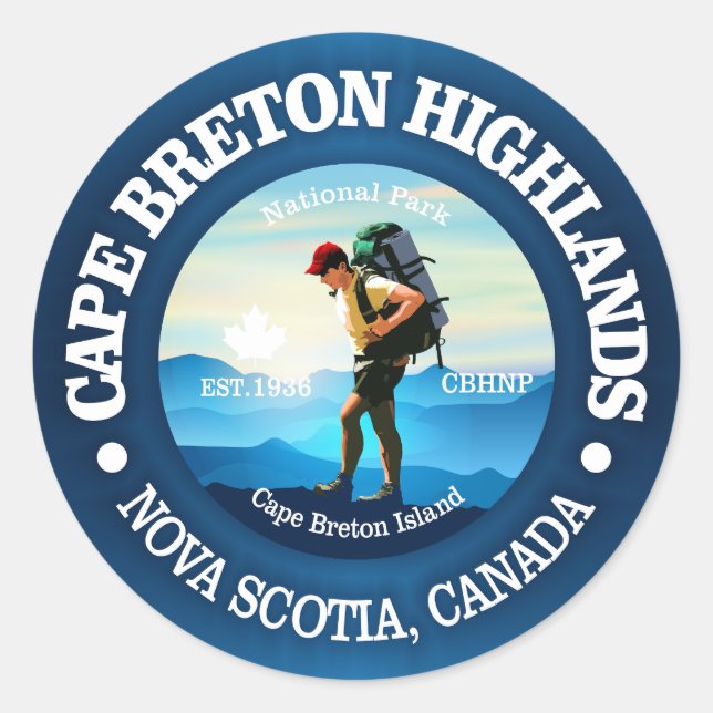 Cape Breton Highlands NP (C) Classic Round Sticker (Front)