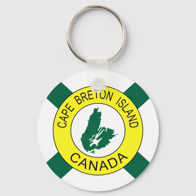 Cape Breton Island Flag (unofficial), Nova Scotia  Key Ring (Front)