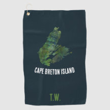 Cape Breton Island Golf Towel - Custom Initials