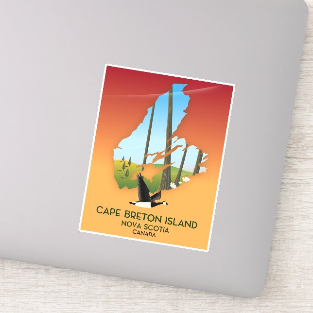 Cape Breton Island nova Scotia Canada map (Detail)