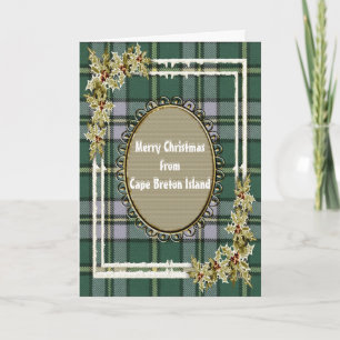 Cape Breton Original Province of Canada Tartan Holiday Card
