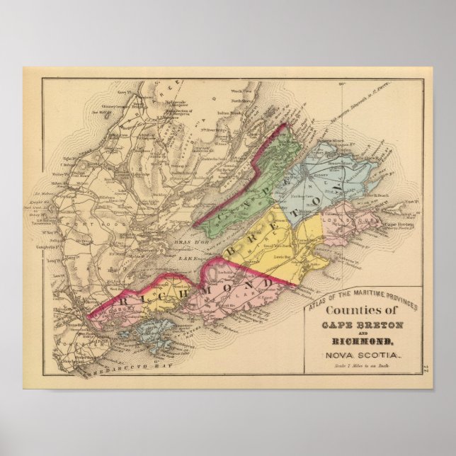 Cape Breton, Richmond counties, NS Poster (Front)