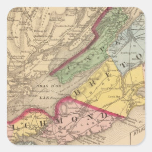 Cape Breton, Richmond counties, NS Square Sticker