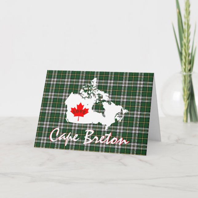 Cape Breton tartan Customise Love Canada card (Front)