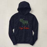 Cape Breton tartan moose cute hoodie