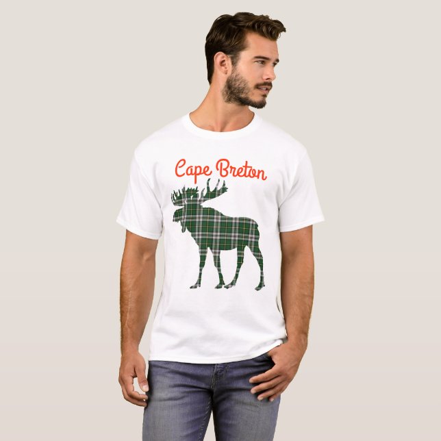 Cape Breton tartan moose cute shirt (Front Full)