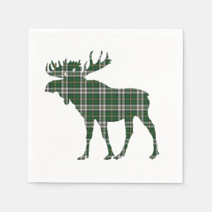 Cape Breton tartan moose paper napkins