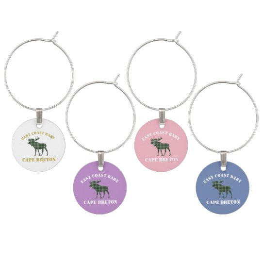 Cape Breton Tartan Wine Charms moose