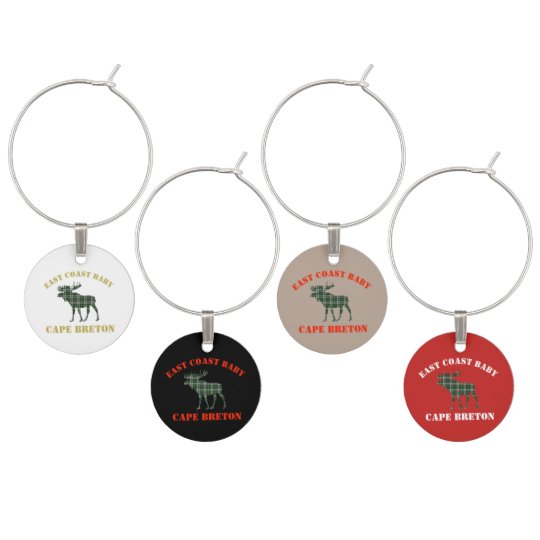 Cape Breton Tartan Wine Charms moose