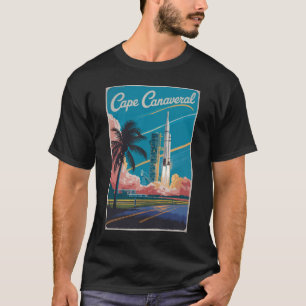 Cape Canaveral Florida Illustration Travel Art T-Shirt