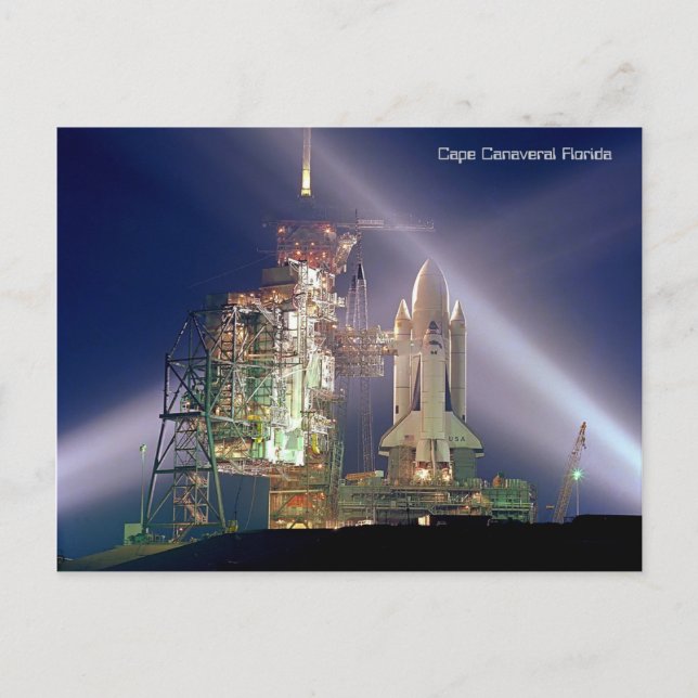 Cape Canaveral Florida Rocket Launch Postcard (Front)
